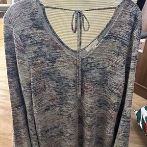 Cupio Multicolor Knit Tunic Top Medium